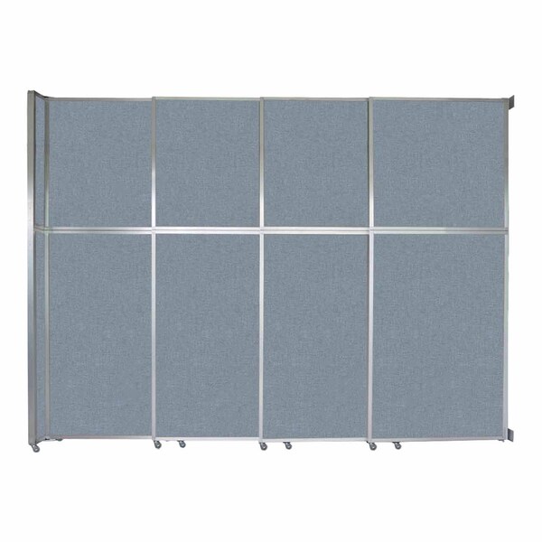 Operable Wall Sliding Room Divider 12'8" x 10'3/4" Powder Blue Fabric